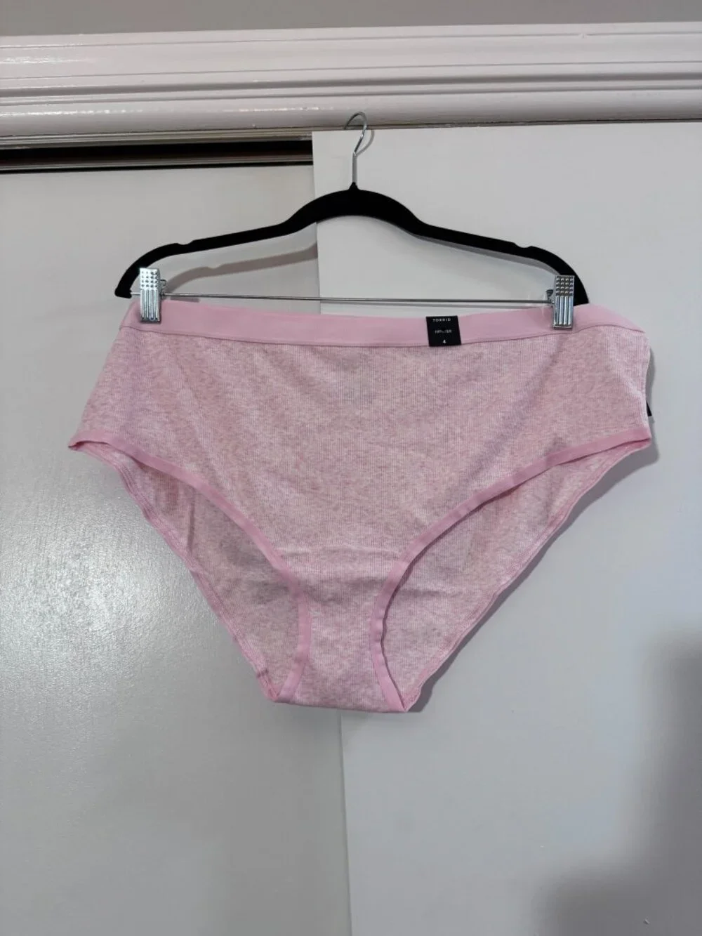Torrid Pink cotton rib mid-rise hipster panty NWT size 4